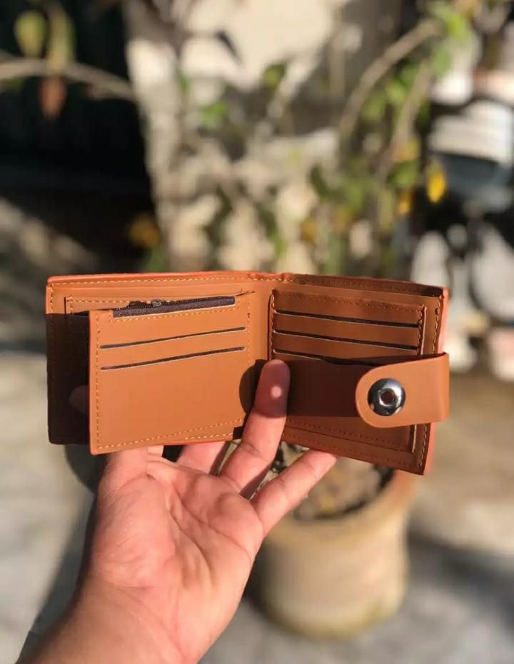 Dunbollu Genuine Leather Men Wallet Small Mini Card Holder Male Wallet Pocket Retro Purse High Quality Magnetic lock - Oshi.pk - Buy & Sell Online