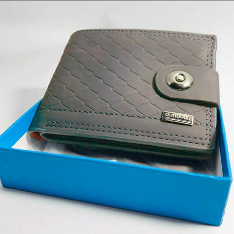 Dunbollu Genuine Leather Men Wallet Small Mini Card Holder Male Wallet Pocket Retro Purse High Quality Magnetic lock - Oshi.pk - Buy & Sell Online