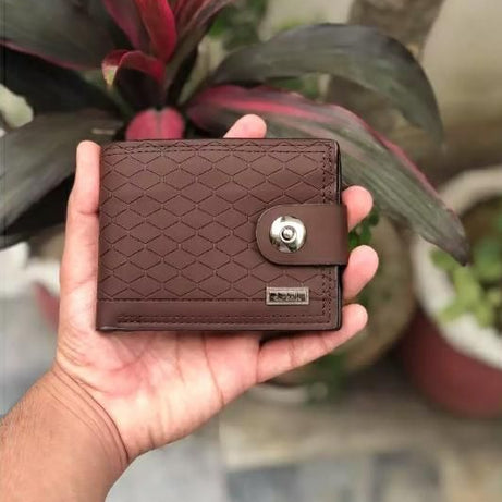 Dunbollu Genuine Leather Men Wallet Small Mini Card Holder Male Wallet Pocket Retro Purse High Quality Magnetic lock - Oshi.pk - Buy & Sell Online