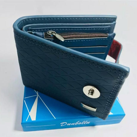 Dunbollu High Quality Genuine Leather Men Wallet Small Card Holder Male Wallets Pocket Purse Magnetic lock - Oshi.pk - Buy & Sell Online