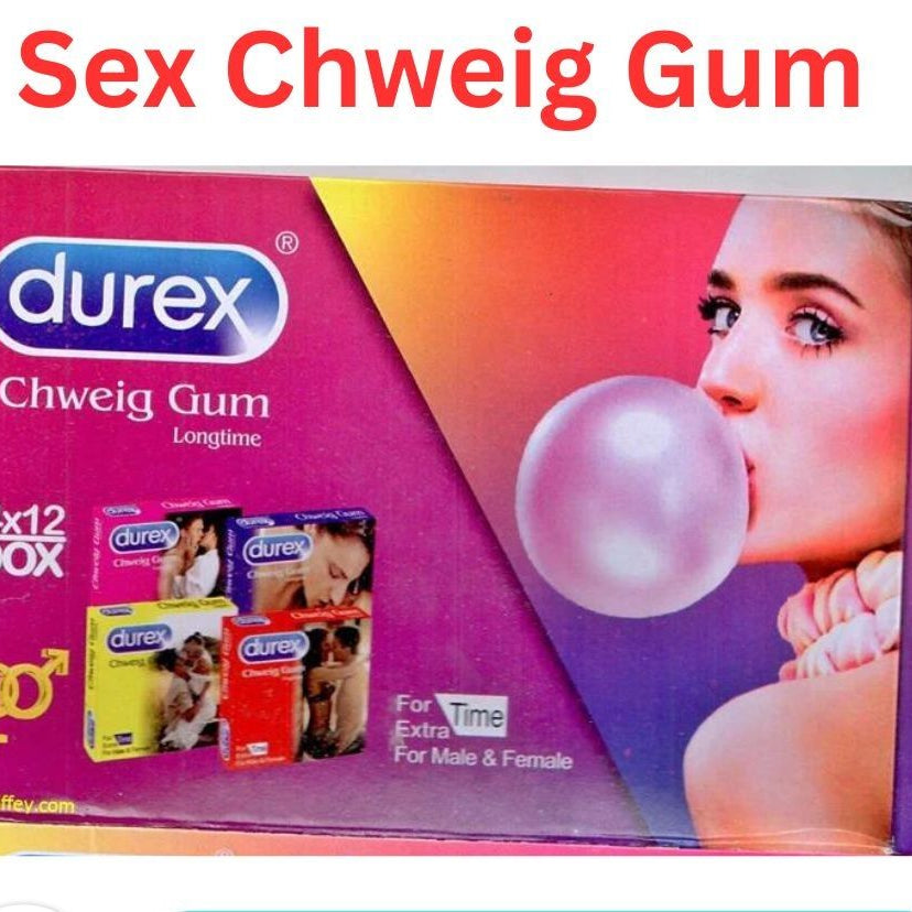 Durex Timing bubble gum Chewing Gum For Men - Pack of 12