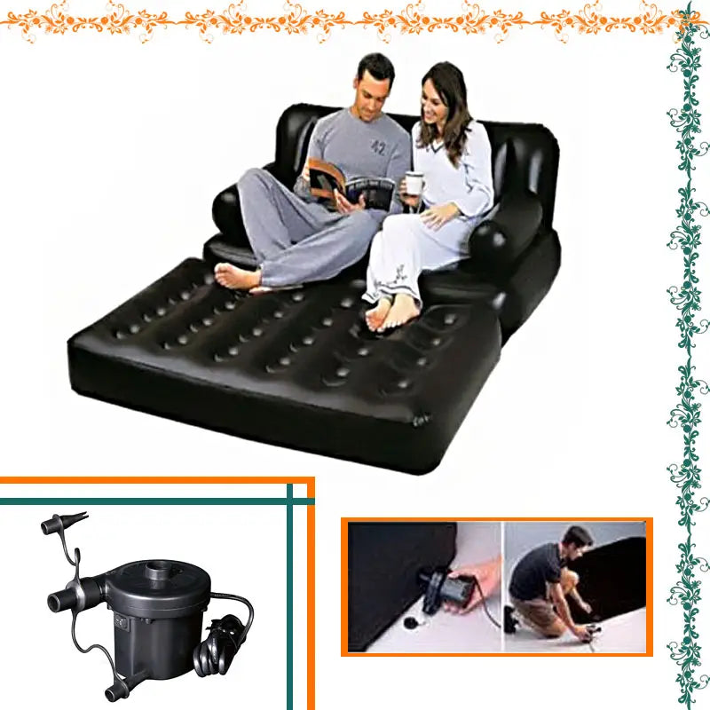 Comfort Quest 5 in 1 Multi-Function Double Airbed / Sofa / Lounger with Electric Sidewinder Pump - Oshi.pk - Buy & Sell Online