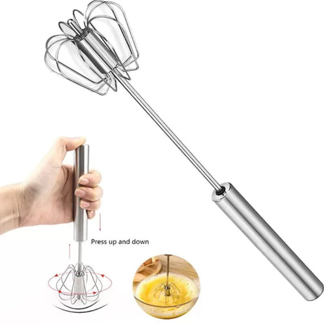 Egg Beater Stainless Steel Semi-Automatic Blender Egg Cream Stirring Kitchen Gadgets - Oshi.pk - Buy & Sell Online