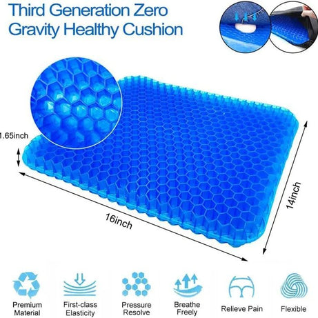 Egg Sitter Comfortable Orthopedic Chair Seat Gel Seat Cushion Double Thick Egg Gel Cushion For Pressure Pain Relief Breathable Cushion Chair Pads For - Oshi.pk - Buy & Sell Online
