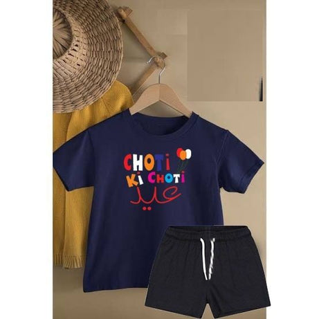 Chotu ki Chuti Eid Printed Kids Tshirt and Short - Oshi.pk - Buy & Sell Online