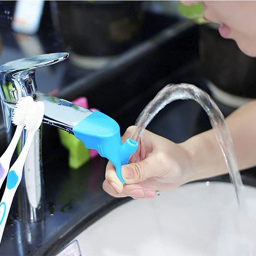 Elastic Water Faucet Extending Tool Dual Purpose Silicone Gel Water Tap Extension Tooth Wash Room Sink Washing Device - Oshi.pk - Buy & Sell Online