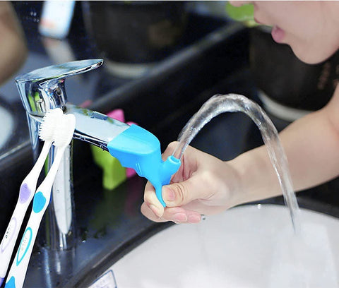 Elastic Water Faucet Extending Tool Dual Purpose Silicone Gel Water Tap Extension Tooth Wash Room Sink Washing Device - Oshi.pk - Buy & Sell Online