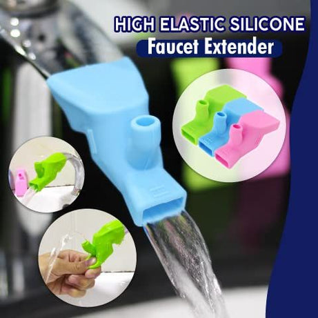 Elastic Water Faucet Extending Tool Dual Purpose Silicone Gel Water Tap Extension Tooth Wash Room Sink Washing Device - Oshi.pk - Buy & Sell Online