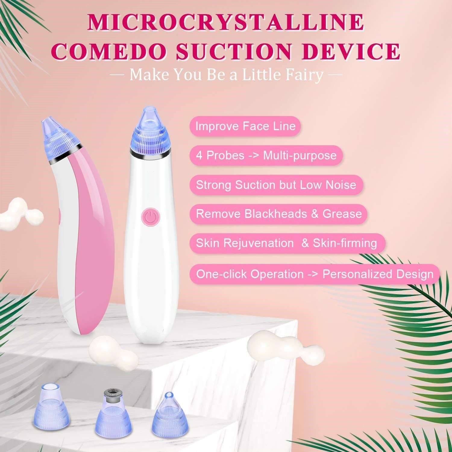 Electric Rechargeable Blackhead Acne Oil Remover Vacuum Nose Suction Face Pore Cleaner Facial Beauty Equipment Nose Blackhead Removal - Oshi.pk - Buy & Sell Online