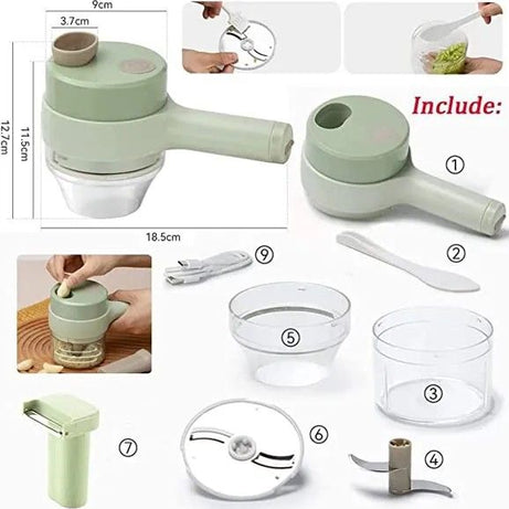 Electric Chopper Vegetable Cutter Set Food Chopper - Oshi.pk - Buy & Sell Online