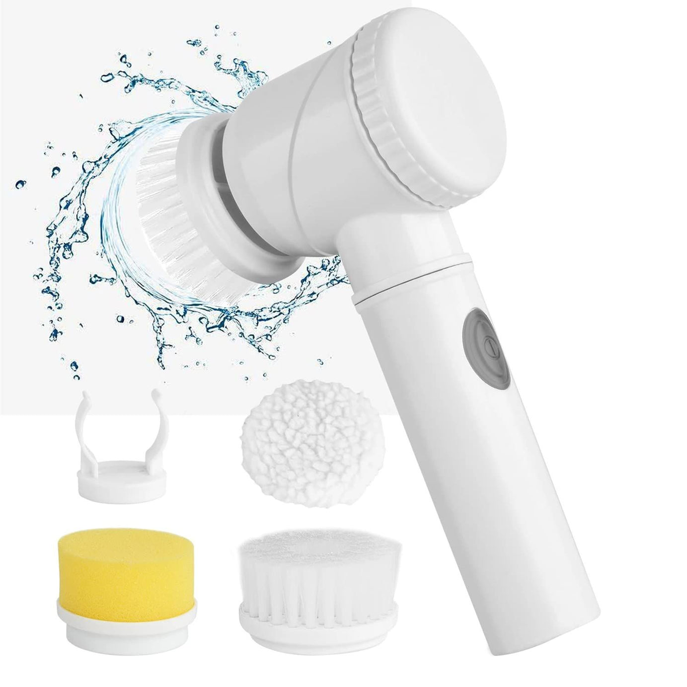 Electric Cleaning Brush, Cordless Handheld Shower Washer with 3 Interchangeable Brush Heads for ,Kitchen, Bathroom, Bathtub, Tiles, Windows, Tub, Dish - Oshi.pk - Buy & Sell Online