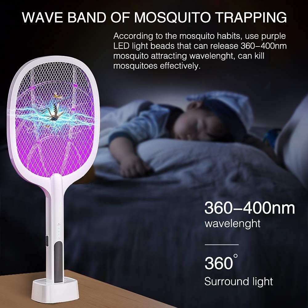 Electric Flies Swatter Killer Mosquito Killer Lamp 10 LED mini Bulb