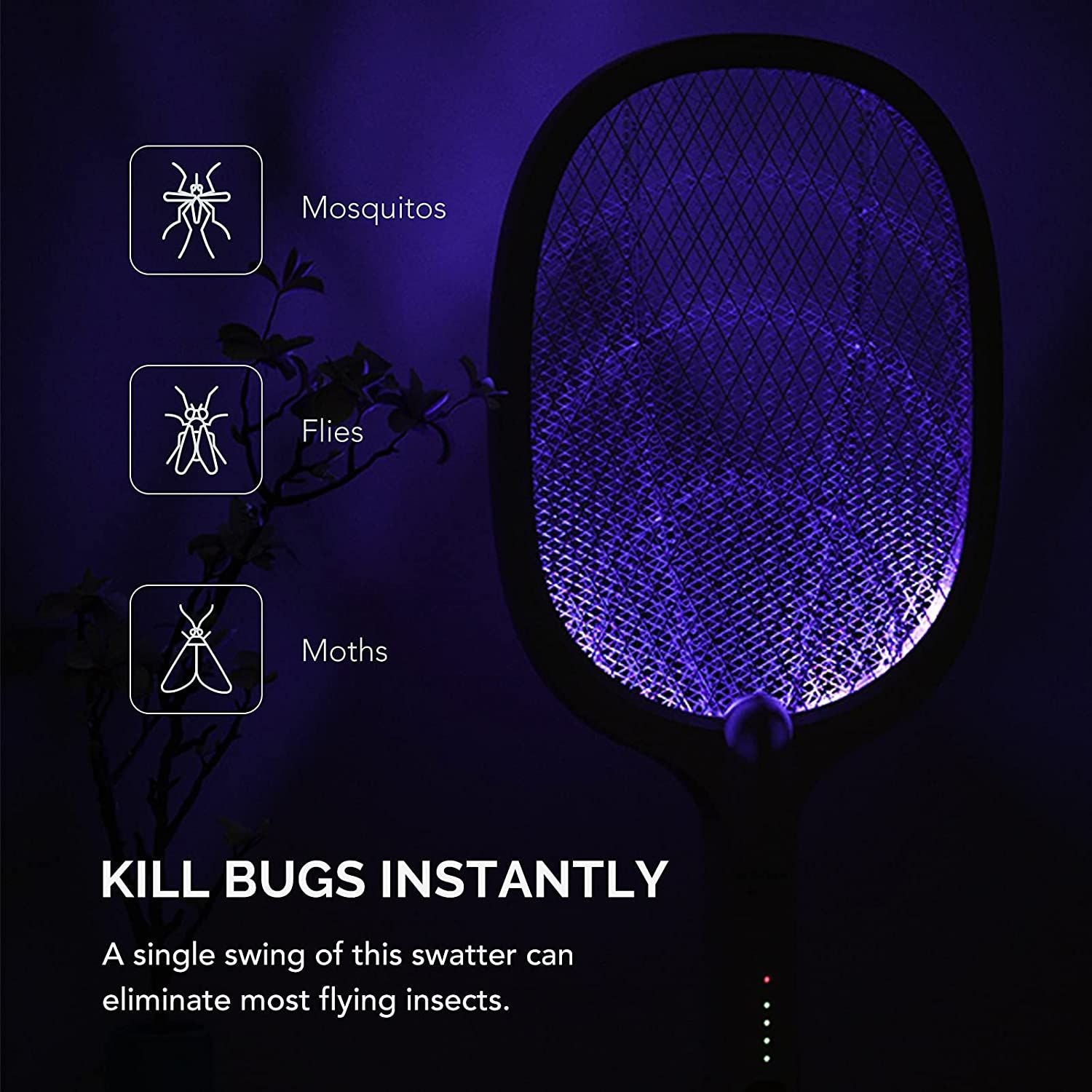 Electric Flies Swatter Killer Mosquito Killer Lamp 10 LED mini Bulb