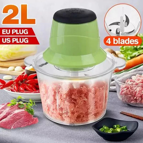 Electric Food Chopper Meat Grinder Household Kitchen Fast Processor Machine - Oshi.pk - Buy & Sell Online