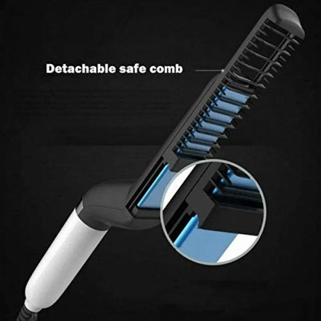 Electric Hair & Beard Straightener for Men Multifunctional Ionic Beard Straightening Hair Style Electric Hot Beard Comb Brush Mini Hair Straightener - Oshi.pk - Buy & Sell Online