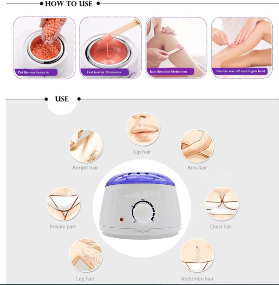Electric Hot Wax Heater Waxing Machine For Hair Removal Professional Hair Removal Wax Heater & Wax Warmer - Oshi.pk - Buy & Sell Online