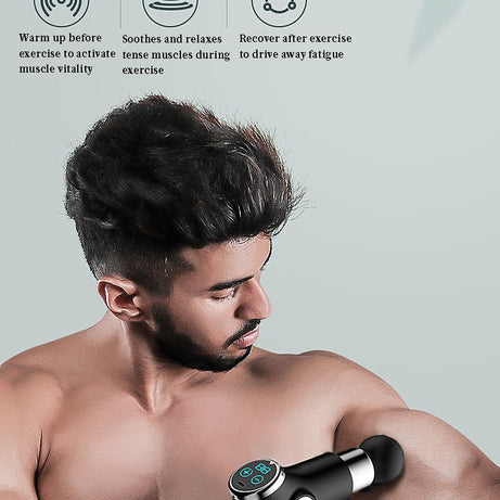 Electric Massager Mini Fascial Gun Body Muscle Massager for Back Pain Portable Handheld Electric Back Massager for Pain Relief Deep Muscle Relaxation - Oshi.pk - Buy & Sell Online