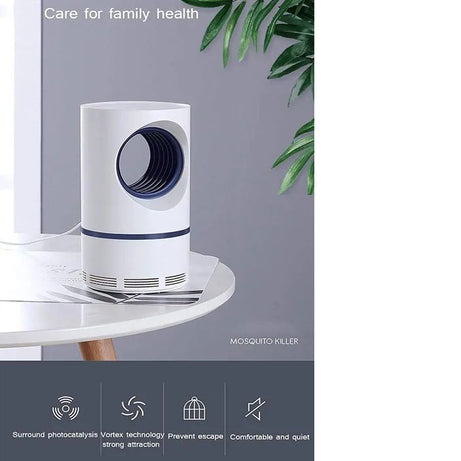 Electric Mosquito Trap Blue Light Mosquito Killer Lamp with USB Power Suction Fan No Zapper Child Safe - Oshi.pk - Buy & Sell Online