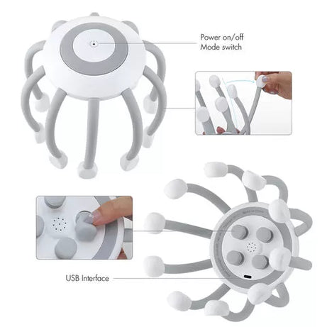 Electric Octopus Claw Scalp Massager Therapeutic Head Massage Scratcher Stress Relief Hair Stimulation Health Care Stress Relief - Oshi.pk - Buy & Sell Online