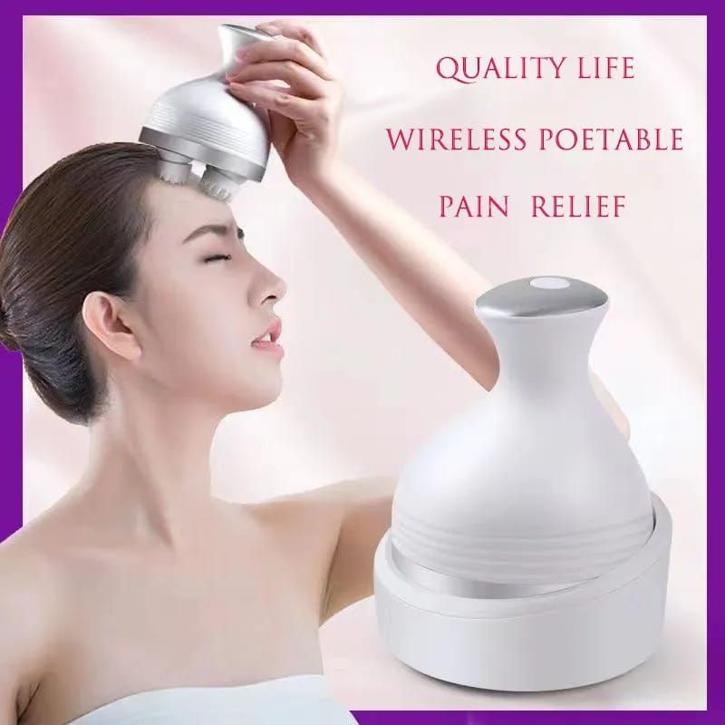 Electric Scalp Massager, Portable Rechargeable Head Massager Handheld Hair Scalp Scratcher for Full-Body Massage, Hair Growth and Stress Relax - Oshi.pk - Buy & Sell Online