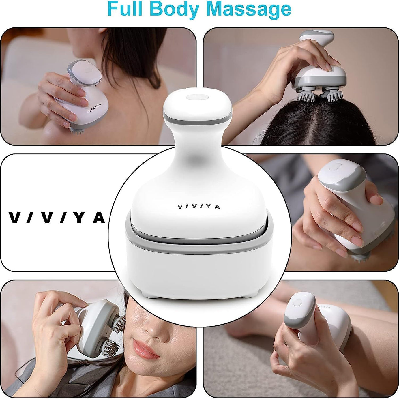 Electric Scalp Massager, Portable Rechargeable Head Massager Handheld Hair Scalp Scratcher for Full-Body Massage, Hair Growth and Stress Relax - Oshi.pk - Buy & Sell Online