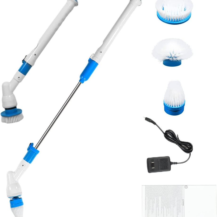 Electric Spin Scrubber,Electric Cleaning Brush,360 Power Scrubber, Cordless Cleaning Brush with Extension Arm 3 Replaceable Cleaning Heads,Tub and Til - Oshi.pk - Buy & Sell Online