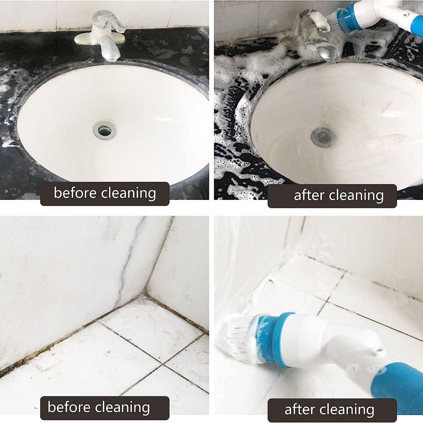 Electric Spin Scrubber,Electric Cleaning Brush,360 Power Scrubber, Cordless Cleaning Brush with Extension Arm 3 Replaceable Cleaning Heads,Tub and Til - Oshi.pk - Buy & Sell Online