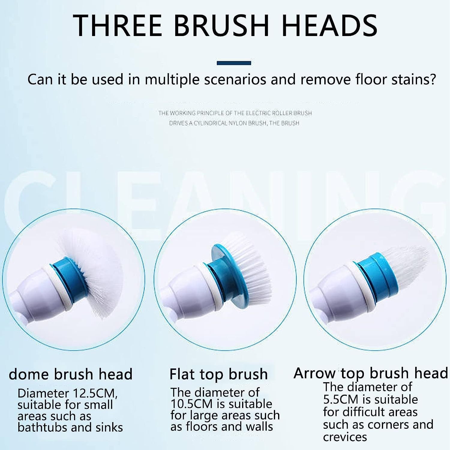 Electric Spin Scrubber,Electric Cleaning Brush,360 Power Scrubber, Cordless Cleaning Brush with Extension Arm 3 Replaceable Cleaning Heads,Tub and Til - Oshi.pk - Buy & Sell Online