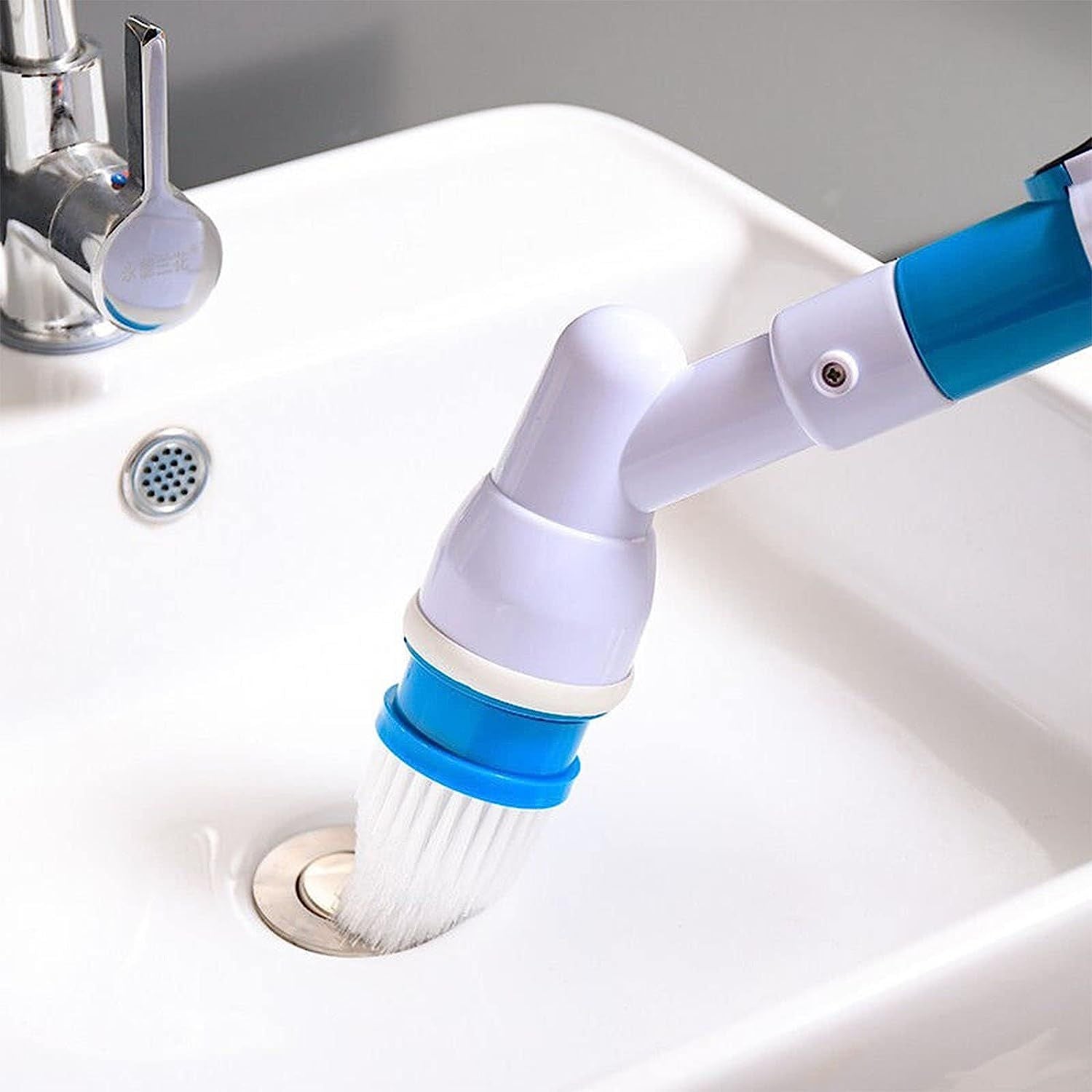 Electric Spin Scrubber,Electric Cleaning Brush,360 Power Scrubber, Cordless Cleaning Brush with Extension Arm 3 Replaceable Cleaning Heads,Tub and Til - Oshi.pk - Buy & Sell Online