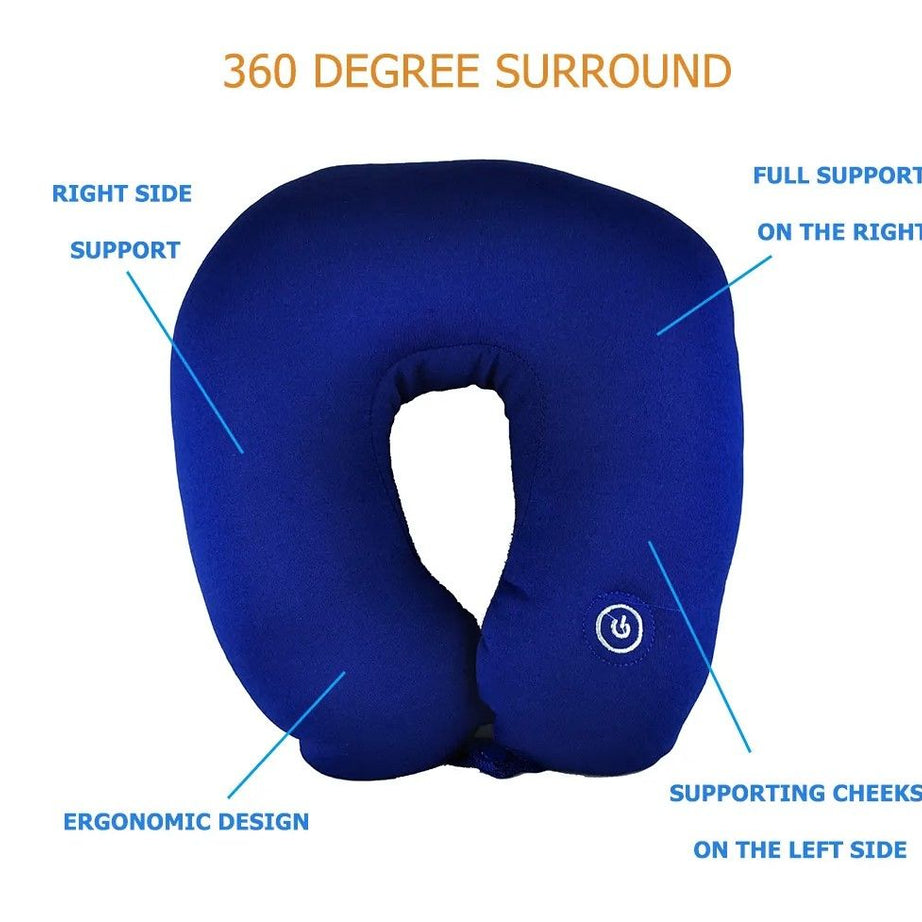 Electric U Shaped Neck Massage Pillow Cushion Professional Vibrate Massage Shoulder Massage Travel Pillows Comfortable Massage Neck Pillow for Car Hom - Oshi.pk - Buy & Sell Online
