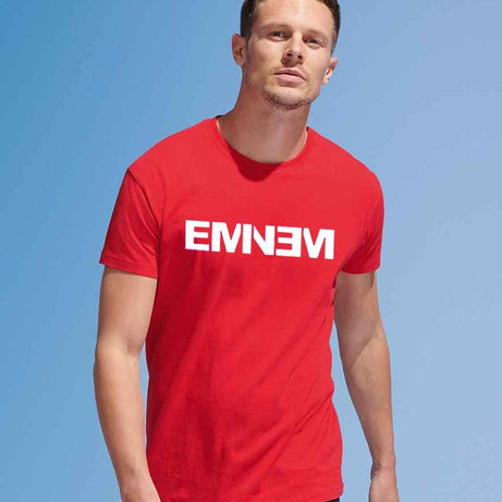 EMINEM Printed Red T-Shirts Half Sleeves For Men N Boys