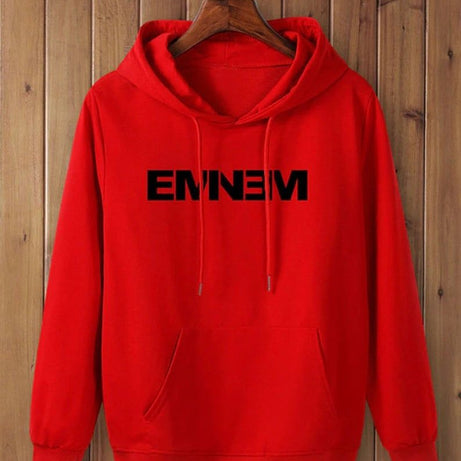 EMNEM Hoodies For Men & Boy Printed Kangaroo Pocket Drawstring Pullovers Clothing Long Sleeves Export Quality Winter Wear