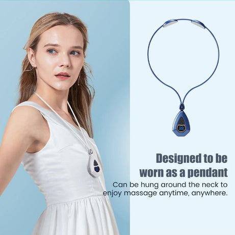 EMS Electric Cervical Massager Smart Neck Massage- Apparatus Low Frequency Pulse Relaxing 5 Modes Heating Pain Relief Myostimulator Pendant Cervical S - Oshi.pk - Buy & Sell Online