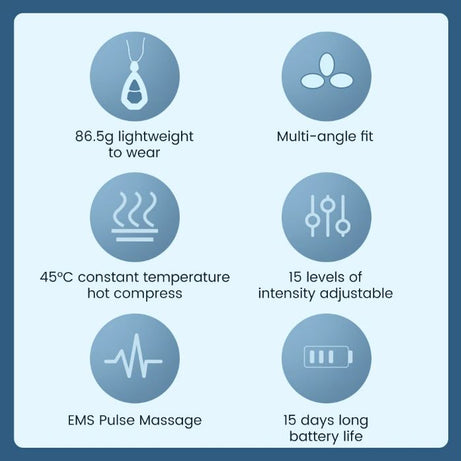 EMS Electric Cervical Massager Smart Neck Massage- Apparatus Low Frequency Pulse Relaxing 5 Modes Heating Pain Relief Myostimulator Pendant Cervical S - Oshi.pk - Buy & Sell Online