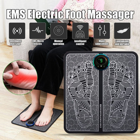 EMS Foot Massage Wrists and Acupuncture Foot Massage Stickers Foot Massager Beauty Intensity 9 Levels - Oshi.pk - Buy & Sell Online