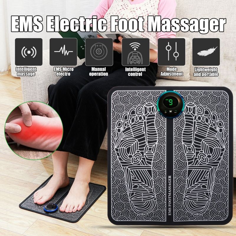 EMS Foot Massage Wrists and Acupuncture Foot Massage Stickers Foot Massager Beauty Intensity 9 Levels - Oshi.pk - Buy & Sell Online