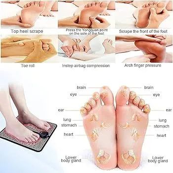 EMS Foot Massager Pad with Remote Improve Blood Circulation Relieve Ache Pain Health Care - Oshi.pk - Buy & Sell Online