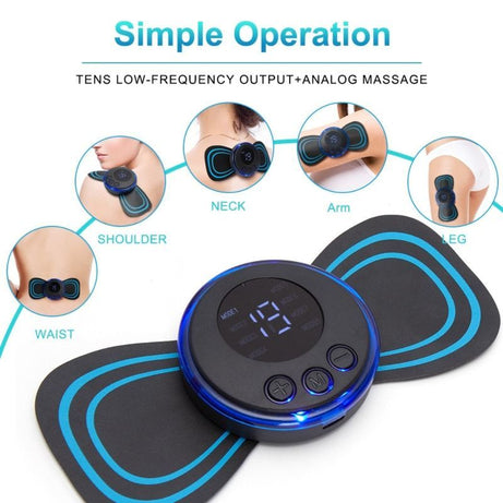 EMS Mini Body Massager Pulse Neck Pain Relief EMS Butterfly Body Massager Men & Women Butterfly Massager - Oshi.pk - Buy & Sell Online