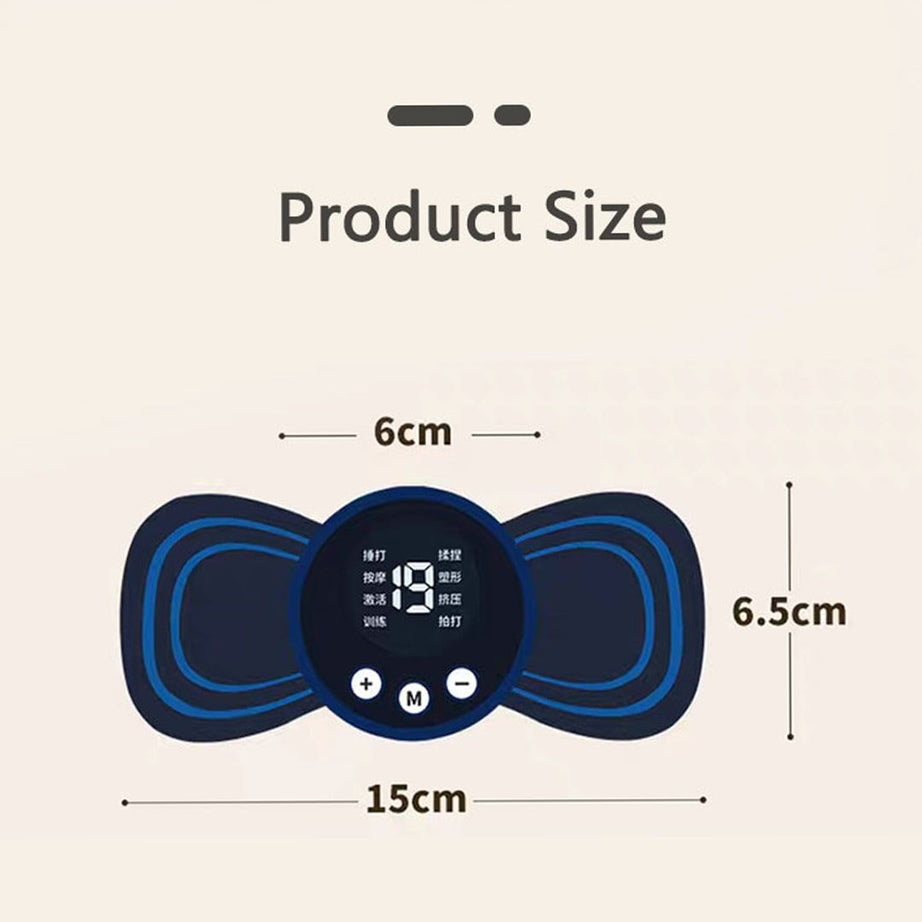 EMS Mini Body Massager Pulse Neck Pain Relief EMS Butterfly Body Massager Men & Women Butterfly Massager - Oshi.pk - Buy & Sell Online