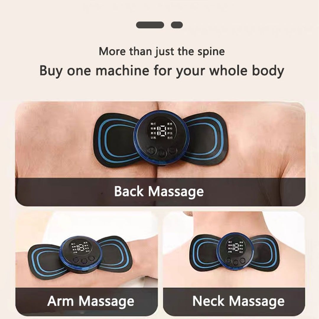 EMS Mini Body Massager Pulse Neck Pain Relief EMS Butterfly Body Massager Men & Women Butterfly Massager - Oshi.pk - Buy & Sell Online