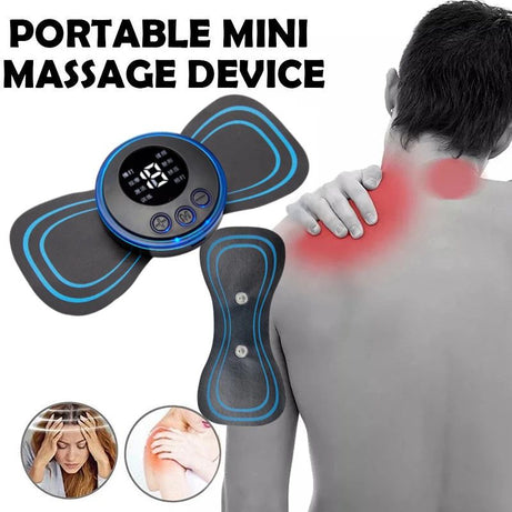 EMS Mini Portable Electric Neck Massager Cervical Massage Stimulator Stickers Physiotherapy Instrument Muscle Relief Pain - Oshi.pk - Buy & Sell Online