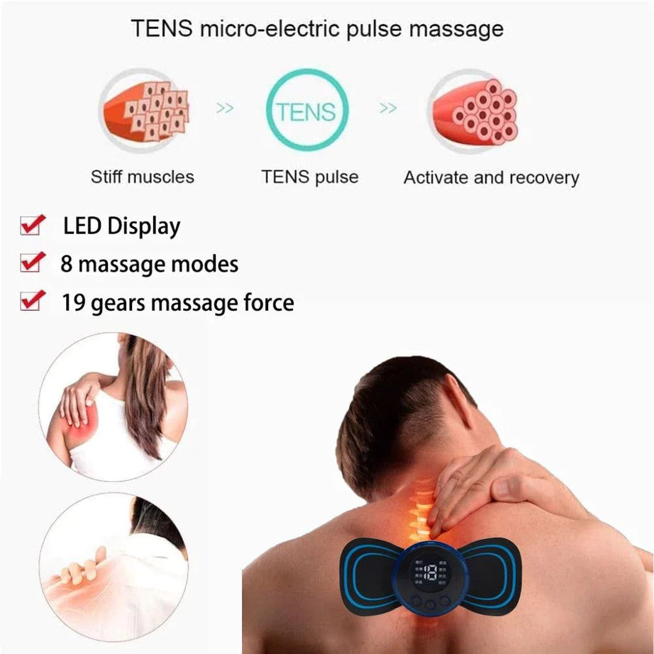 EMS Smart Mini Portable Massager - Compact Wireless TENS Unit for Soothing Muscle Relief and Relaxation - Oshi.pk - Buy & Sell Online