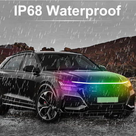 Exterior Car LED Hood Light Strip RGB Multicolor with App & Remote - Oshi.pk - Buy & Sell Online