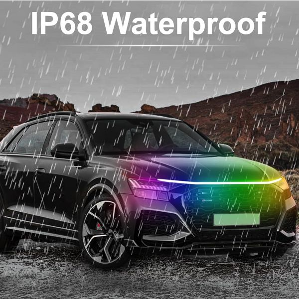 Exterior Car LED Hood Light Strip RGB Multicolor with App & Remote - Oshi.pk - Buy & Sell Online