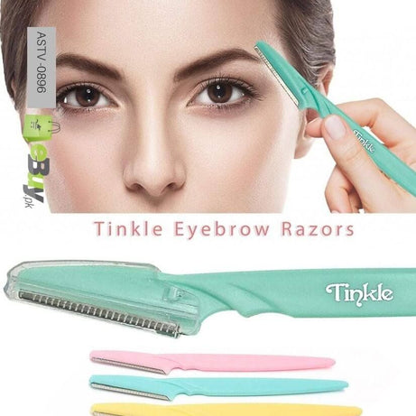 Eyebrow Razor,Facial Hair Remover Eyebrow Trimmer,Sharp Mini Makeup Shaper pack of 3 tinkle