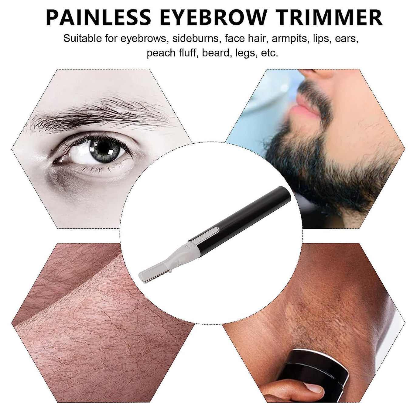 Eyebrow Trimmer Anti Scratch Safe Gentle Painless Electric Eyebrow Trimmer Hair Remover for Man and Women - Oshi.pk - Buy & Sell Online