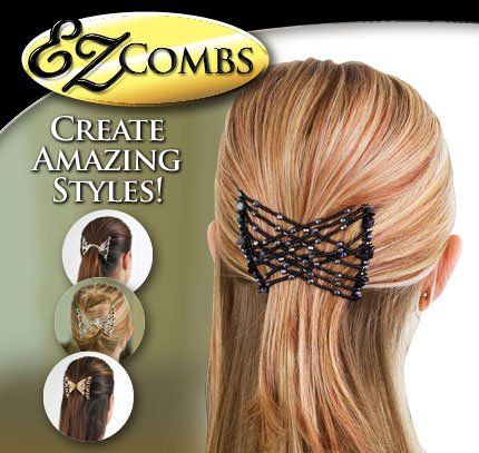 EZ Comb Magic Hair Beads Comb Elastic Hair Double Clips for Women Girls - Oshi.pk - Buy & Sell Online