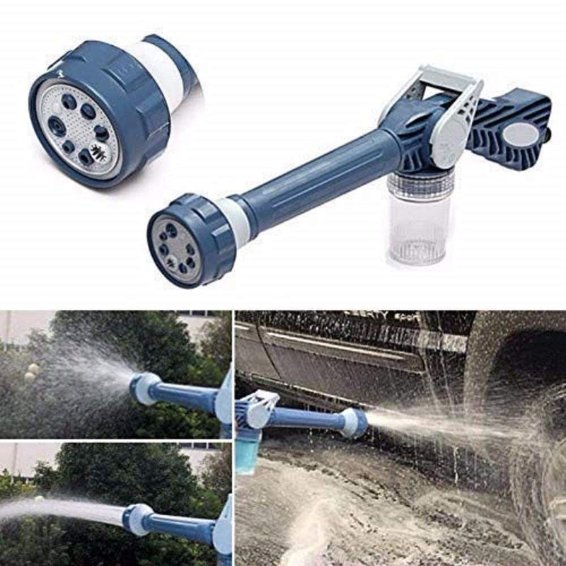 Ez Jet Water Cannon 8 in 1 Turbo Spray Gun for Gardening, Car Wash, Home Cleaning with inbuilt Soap Dispenser Tank (Multicolour) - Oshi.pk - Buy & Sell Online