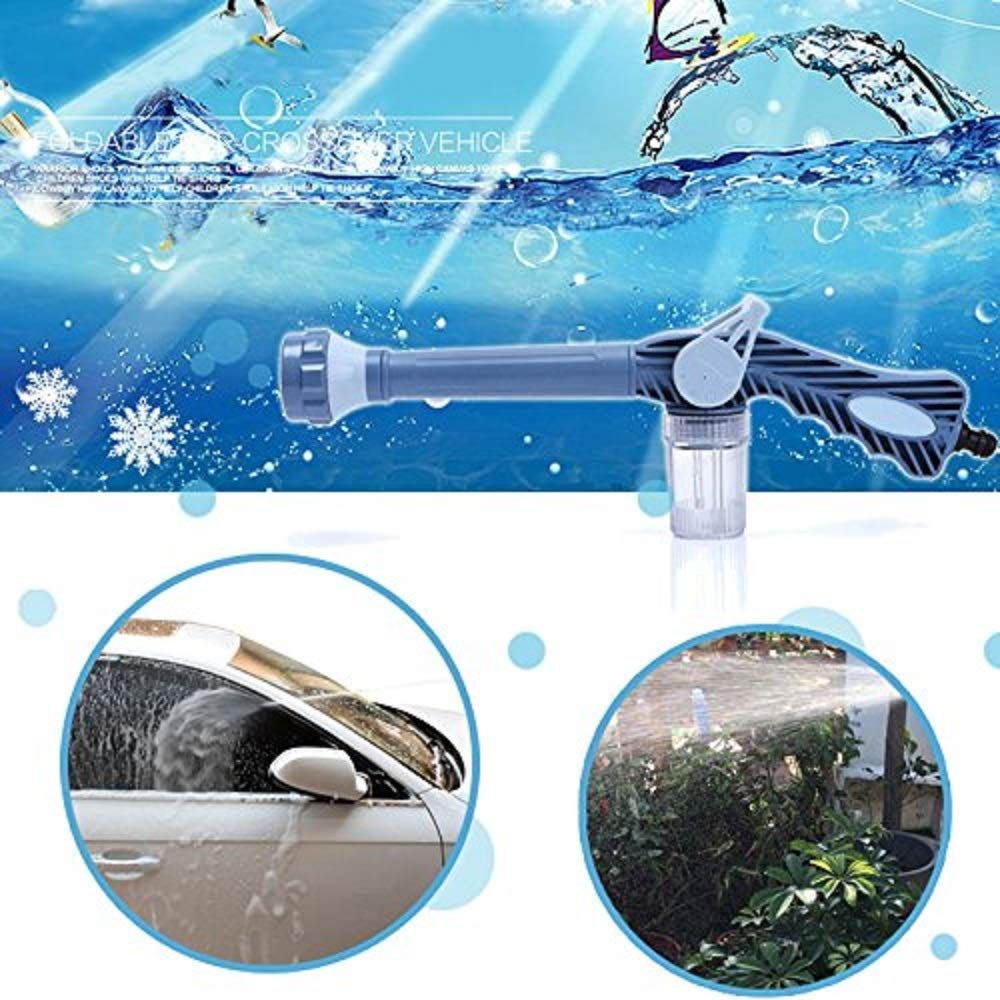 Ez Jet Water Cannon 8 in 1 Turbo Spray Gun for Gardening, Car Wash, Home Cleaning with inbuilt Soap Dispenser Tank (Multicolour) - Oshi.pk - Buy & Sell Online