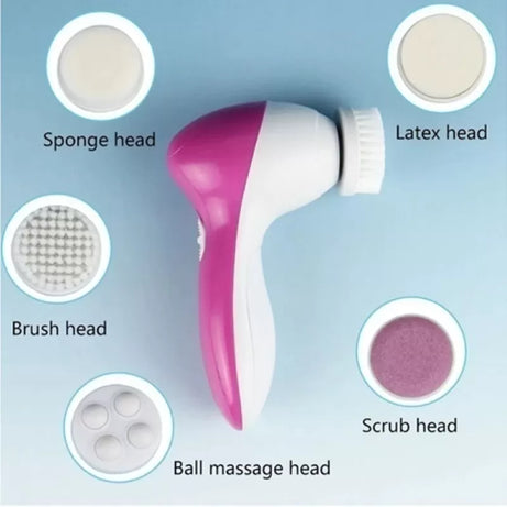 Face Massager, 5 in 1 Electric Cleanser, Portable Electric Facial Massager, Beauty Care Massager - Oshi.pk - Buy & Sell Online